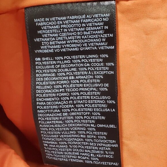 The North Face M Junction Insulated Puffer Jacket Orange Mens M NWT $140 Hooded - Picture 5 of 6